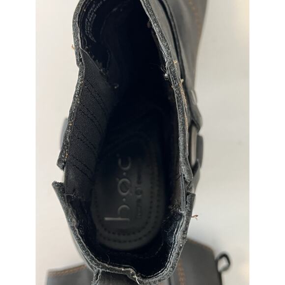 Born BOC Ankle Boots Womens Size 7.5 Black Leather Motorcycle Shoes Western - Picture 7 of 11